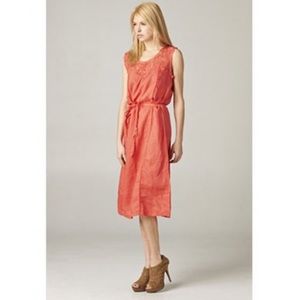 Beulah Lanni Corral Sleeveless Midi Dress